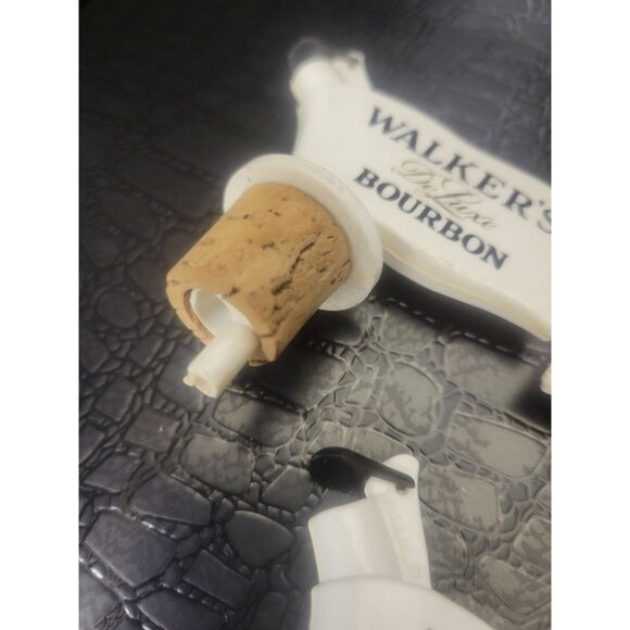 Vintage Walker Bourbon Pour Stopper Spout Barware Set of 3 - Picture 3 of 4